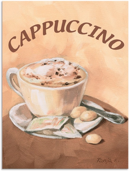 Artland Wandbild »Tasse Cappuccino«