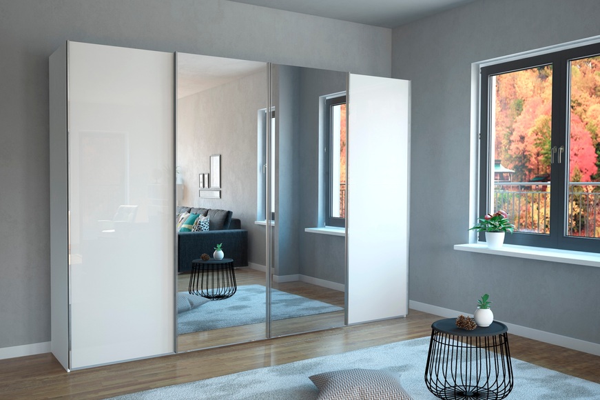 WIEMANN Schwebetürenschrank »Monaco«, hochwertige Glas- und Spiegelfront