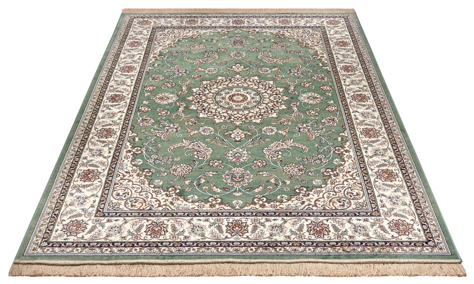 freundin Home Collection Teppich »Almas«, rechteckig, Orient-Design, Vintage-Look, Fransen, pflegeleicht, strapazierfähig