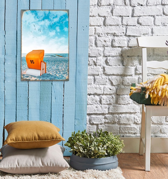 queence Metallbild »Beachday«, (1 St.), Stahlschilder