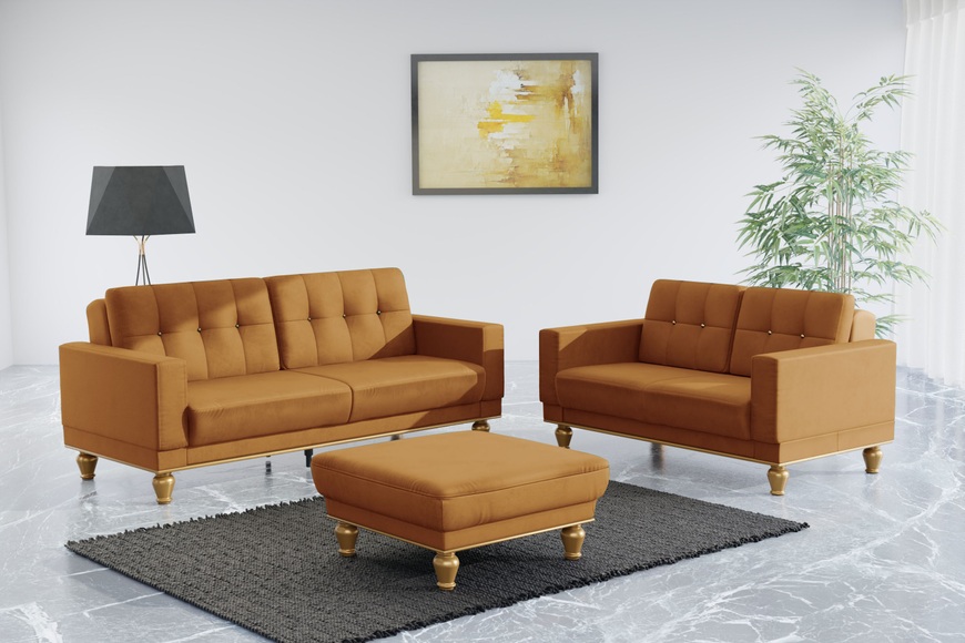 sit&more 2-Sitzer »Orient 5«, Rückenkissen mit Strass-Stein, goldfarbene Applikationen