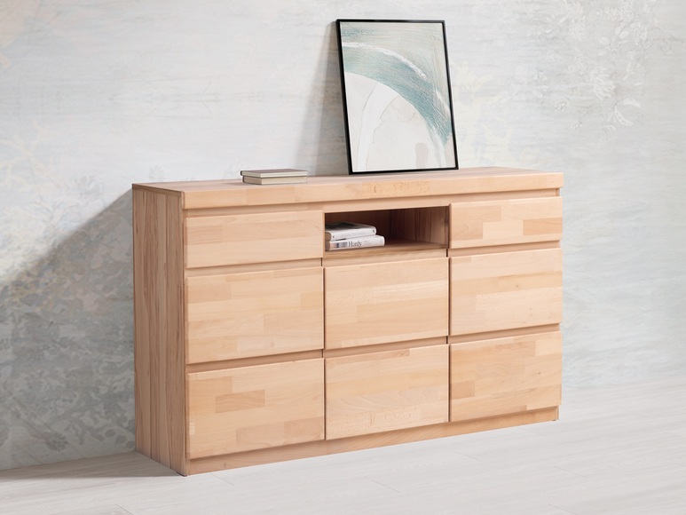Woltra Sideboard »OSLO«, Breite ca. 135 cm, Teilmassiv