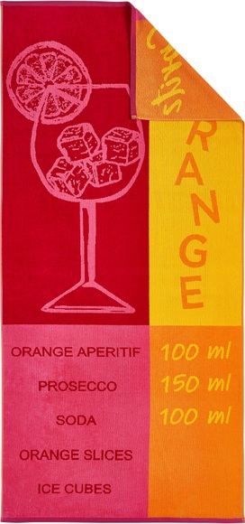 Dyckhoff Strandtuch »Aperitif«, (1 St.), eine Seite Velours, eine Seite Frottier