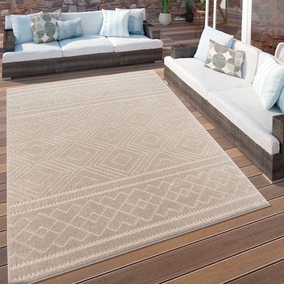 Paco Home Teppich »Stilo 866«, rechteckig, Hoch-Tief Effekt, Rauten, auch als Läufer, In- und Outdoor geeignet