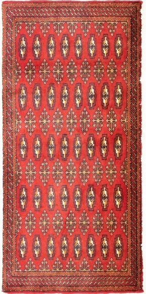 morgenland Wollteppich »Turkaman Teppich handgeknüpft rot«, rechteckig, 8 mm Höhe