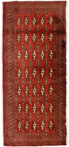 morgenland Wollteppich »Turkaman Teppich handgeknüpft rot«, rechteckig, 8 mm Höhe