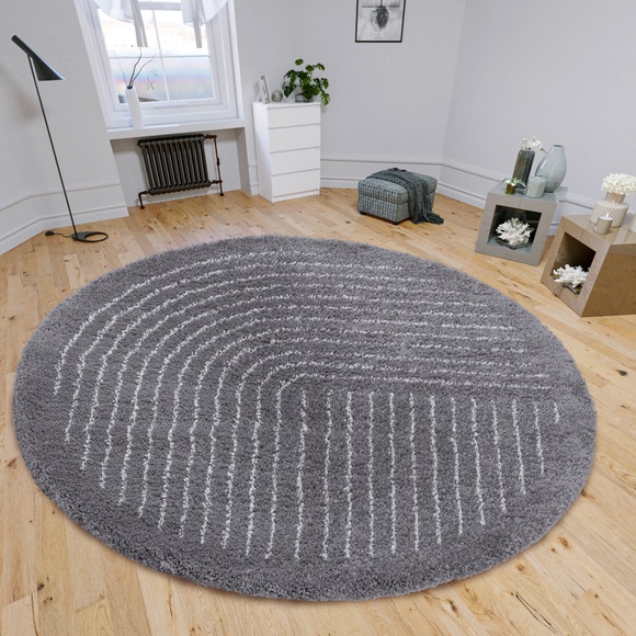 HANSE Home Hochflor-Teppich »Dion«, rund, Hochflor, Shaggy, pflegeleicht, flauschig, weich