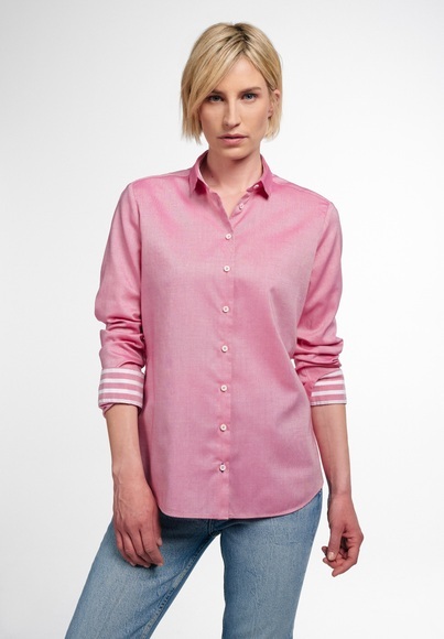 ETERNA LANGARM BLUSE MODERN CLASSIC UPCYCLING SHIRT OXFORD PINK