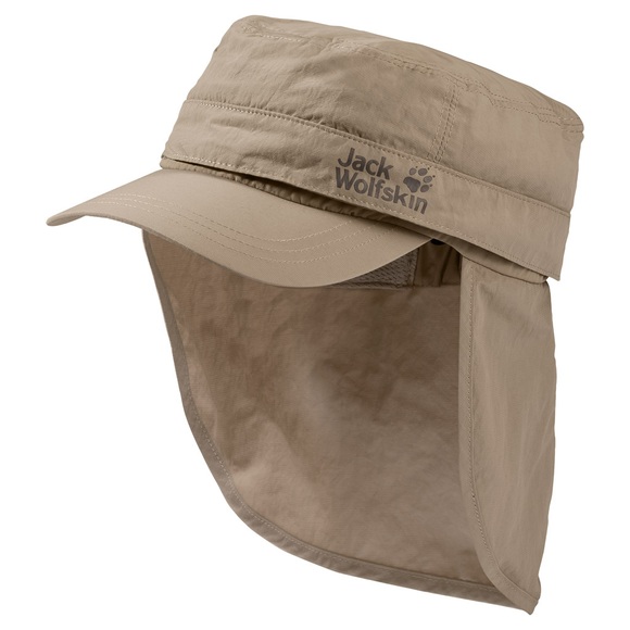 Jack Wolfskin Sonnenhut Kinder mit Moskitonetz Lakeside Mosquito Cap Kids M braun