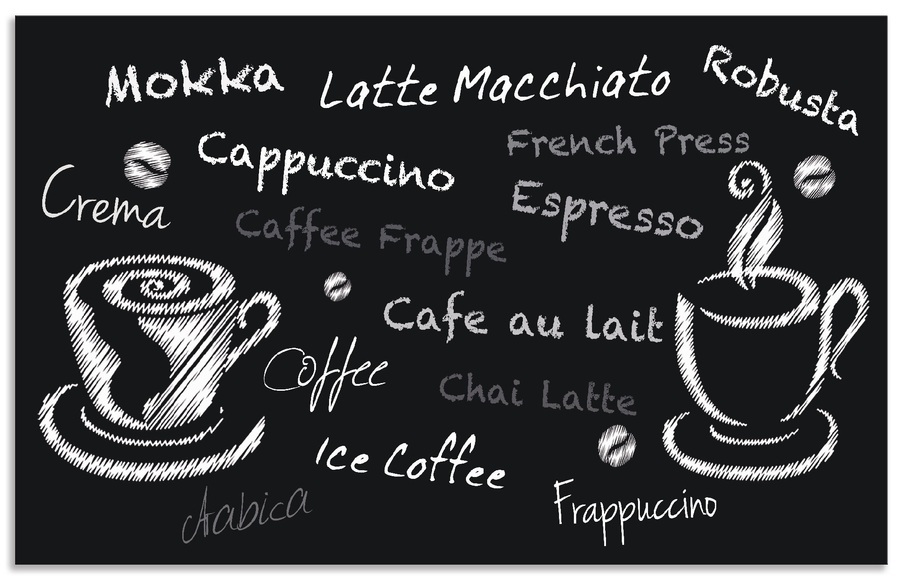 Artland Küchenrückwand »Kaffee. Designelemente auf einer Tafel«