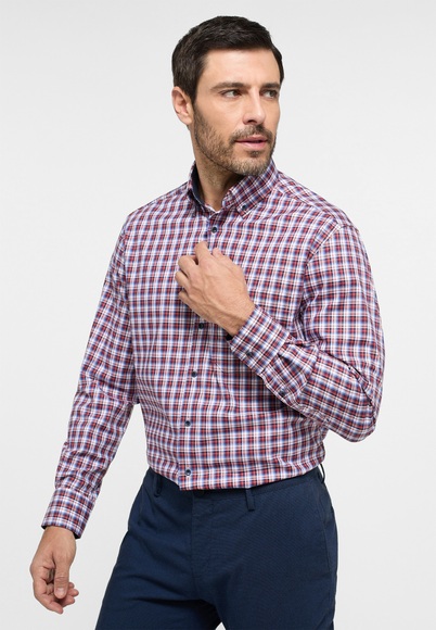ETERNA kariertes Twill Hemd COMFORT FIT