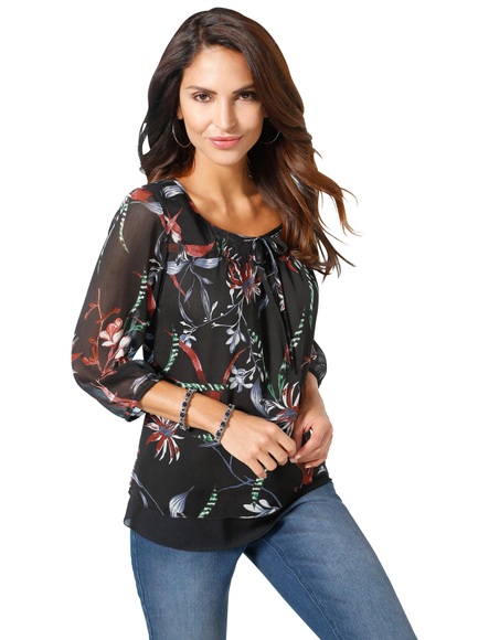 Alessa W. Bluse im modernen Lagen-Look
