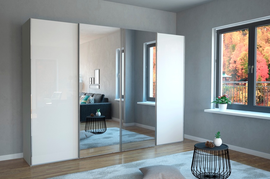 WIEMANN Schwebetürenschrank »Monaco«, hochwertige Glas- und Spiegelfront