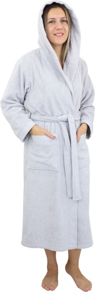 Leonique Unisex-Bademantel »»Tailles««, (1 St.), langer Bademantel für Damen und Herren, 100% Baumwolle, XS-3XL