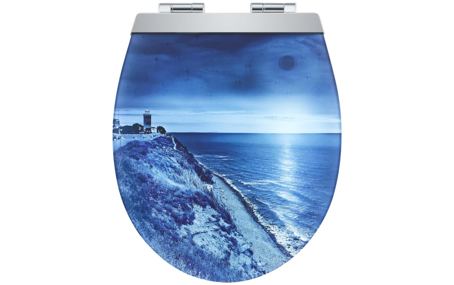 Diaqua - Toilettensitz Menton LED Night Beach Blau