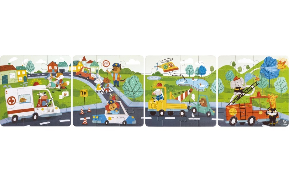 Hape Puzzle »Rettungsfahrzeuge«, (57 tlg.)