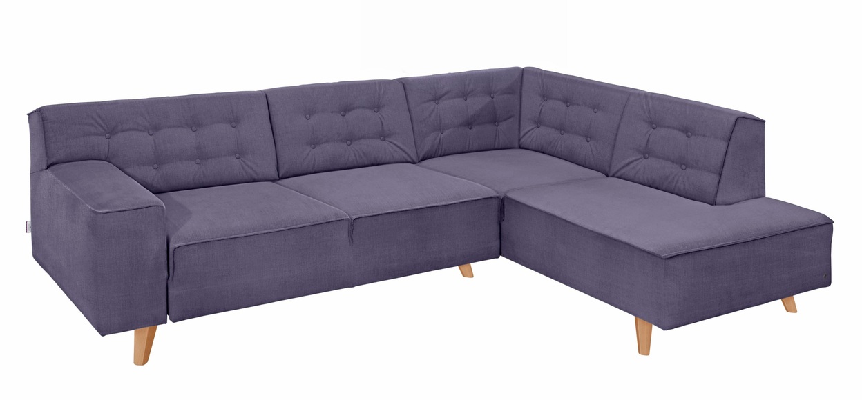 TOM TAILOR Ecksofa »NORDIC CHIC«, mit Ottomane, wahlweise mit Sitzvorzug, Füsse Buche natur