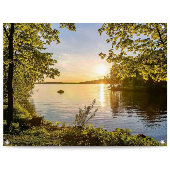 Reinders! Poster »Sonnenuntergang am See«, Outdoor für Garten oder Balkon