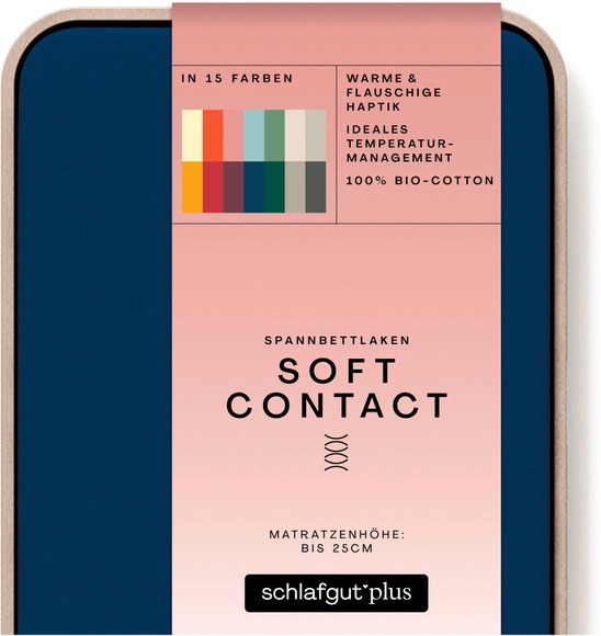Schlafgut Spannbettlaken »Soft Contact«, (1 St.), 100% Bio Baumwolle