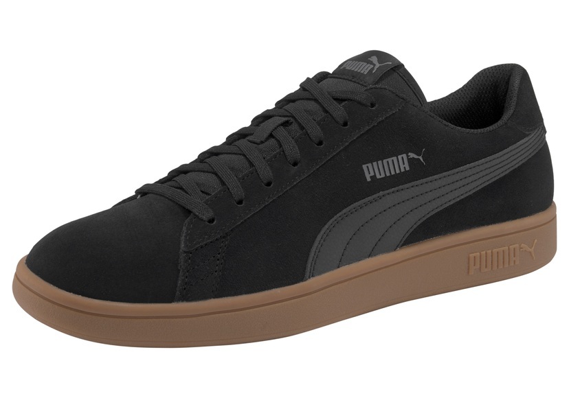 Puma Smash V2 aus Leder Retro-Style Unisex schwarz