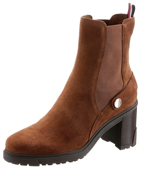 Tommy Hilfiger Chelseaboots »OUTDOOR HIGH HEEL BOOT«, mit Zierriegel