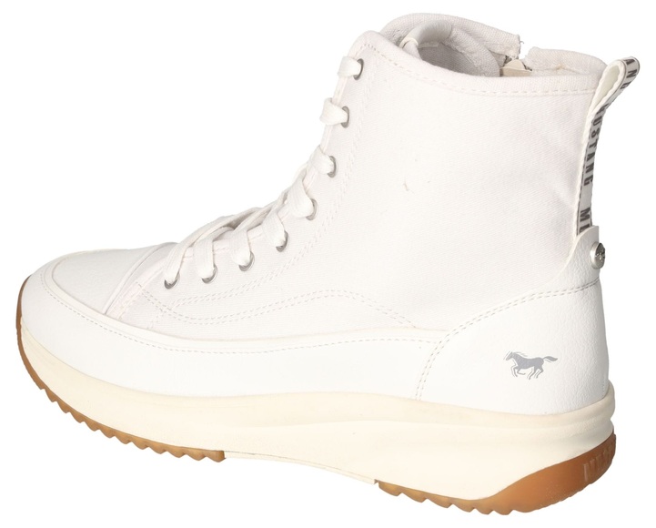 Mustang Shoes Schnürboots, Plateau, High Top-Sneaker, Freizeitschuh mit Reissverschluss