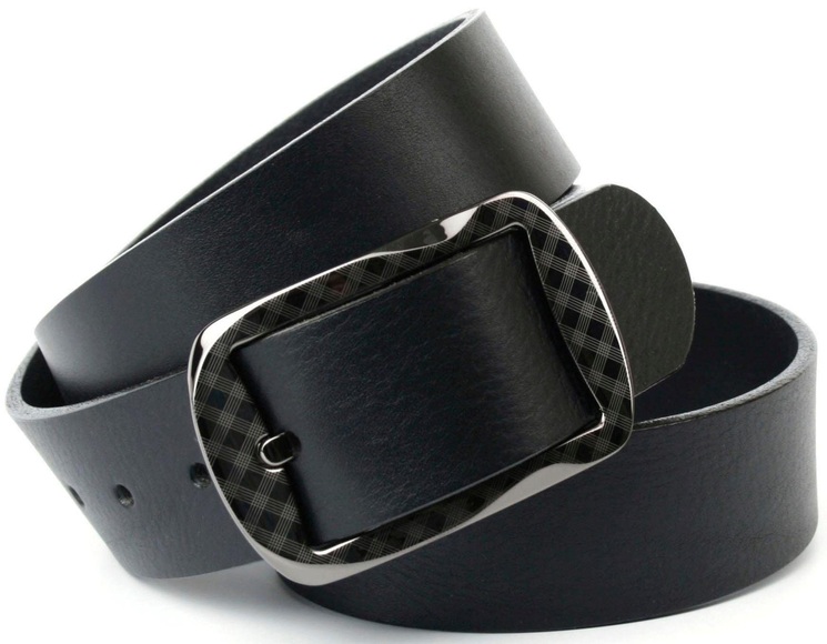 Anthoni Crown Vollleder Jeansgürtel in Schwarz