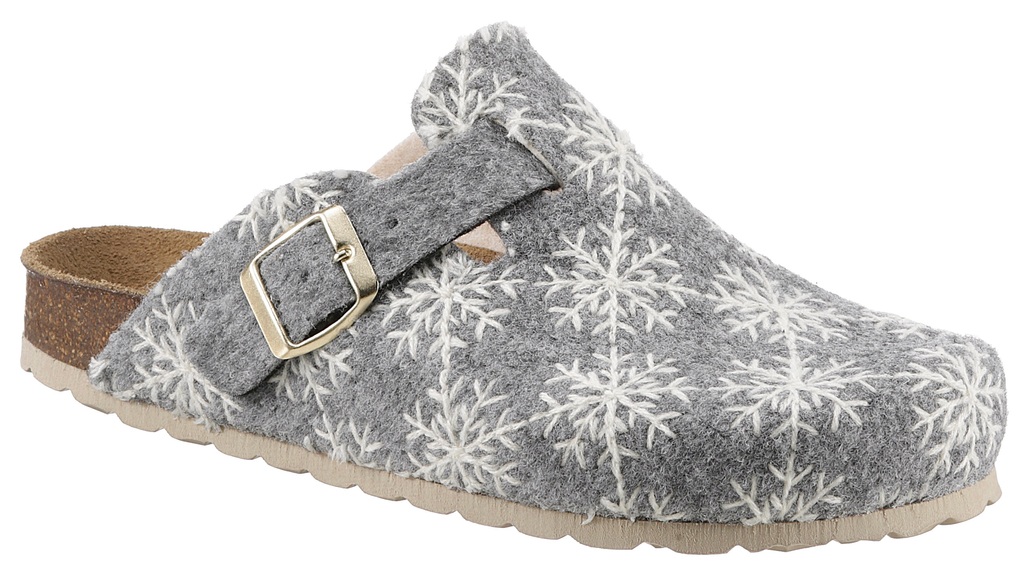 CITY WALK Pantoffel, mit Eiskristall-Stickereien