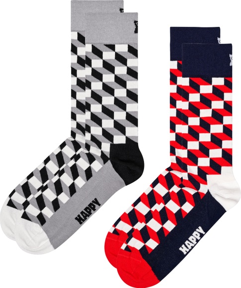 Happy Socks Socken, (Packung, 2 Paar), Filles Optic Socks