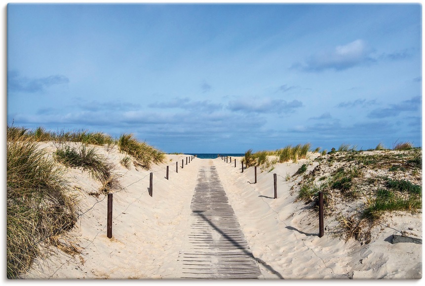 Artland Wandbild »Strandaufgang an Küste der Ostsee«, Strandbilder, (1 St.), in vielen Grössen & Produktarten - Alubild / Outdoorbild für den Aussenbereich, Leinwandbild, Poster, Wandaufkleber / Wandtattoo auch für Badezimmer geeignet