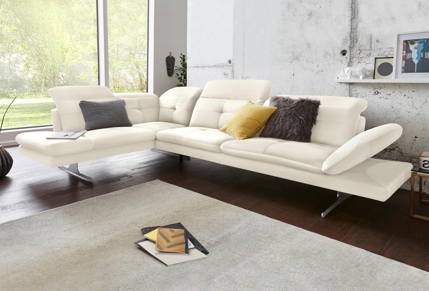 exxpo - sofa fashion Ecksofa, inkl. Kopf- bzw. Rückenverstellung und Armteilverstellung