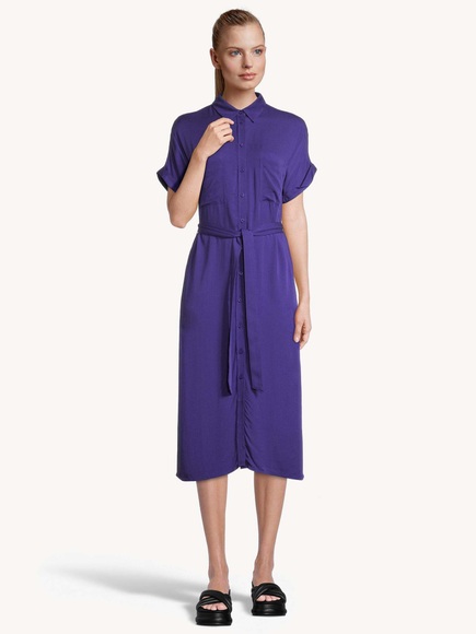 Tamaris Hemdblusenkleid, (Set, 2 tlg., mit Bindegürtel), mit Bindegürtel - NEUE KOLLEKTION