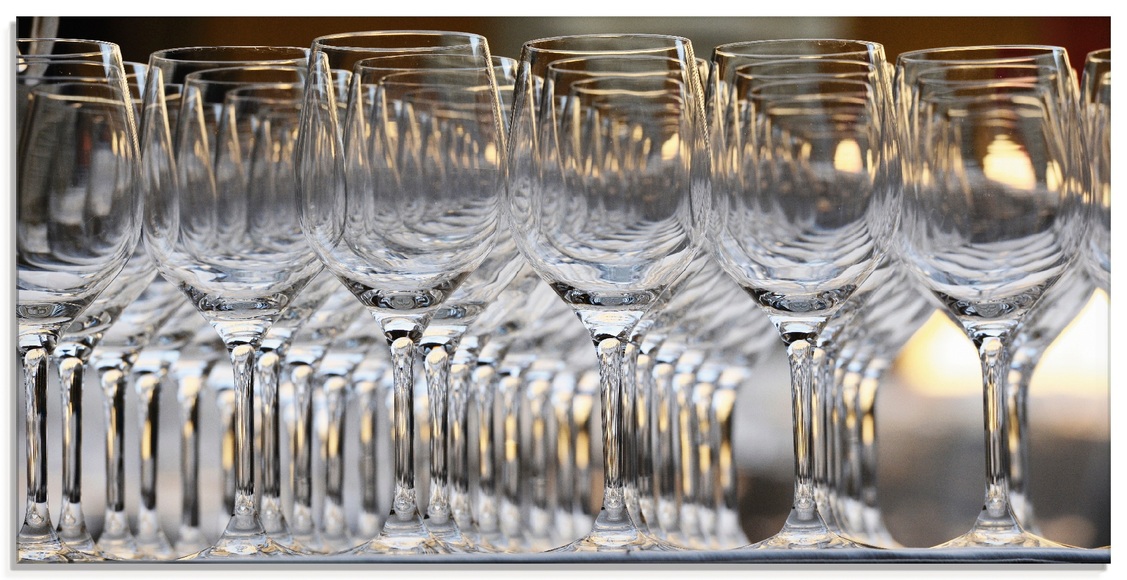 Artland Glasbild »Weingläser«
