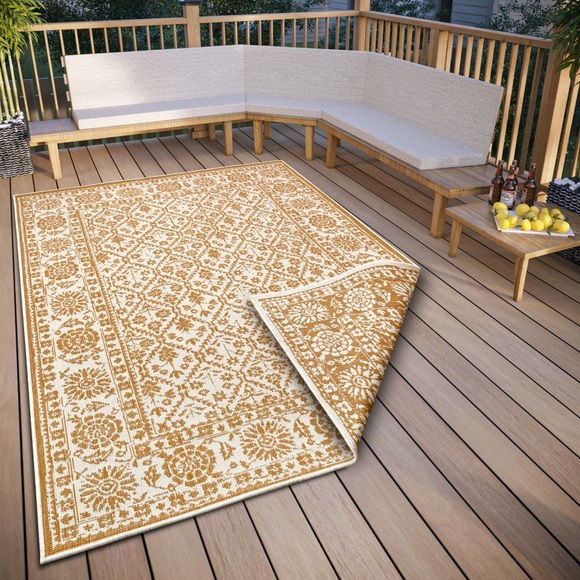 NORTHRUGS Teppich »Curacao«, rechteckig, In-und Outdoor geeignet, Robust, Pflegeleicht, Flachgewebe, Wendbar