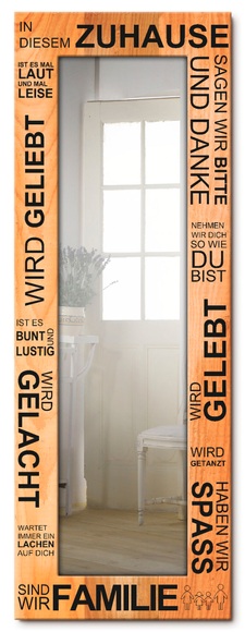 Artland Wandspiegel »In diesem Zuhause - braun«