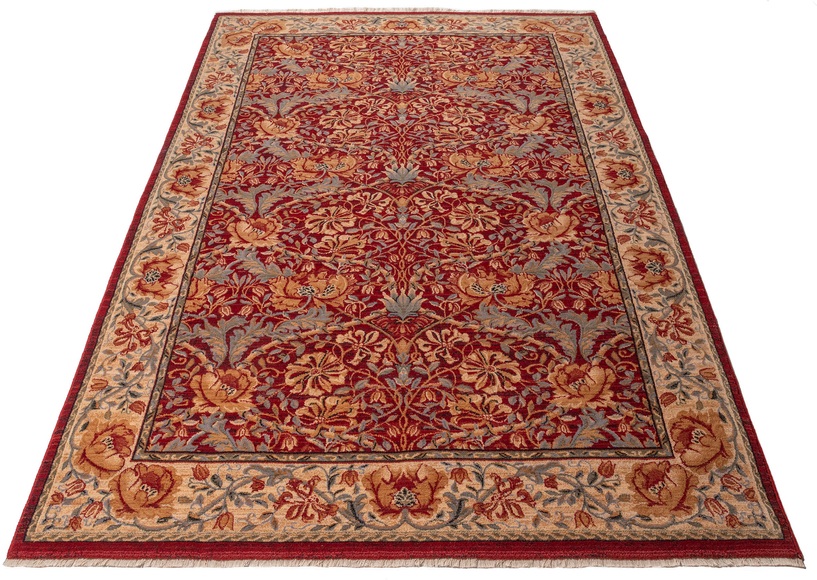 THEKO Wollteppich »Saharna 2968«, rechteckig, 10 mm Höhe, reine Wolle, Orient-Optik, mit Fransen, Wohnzimmer