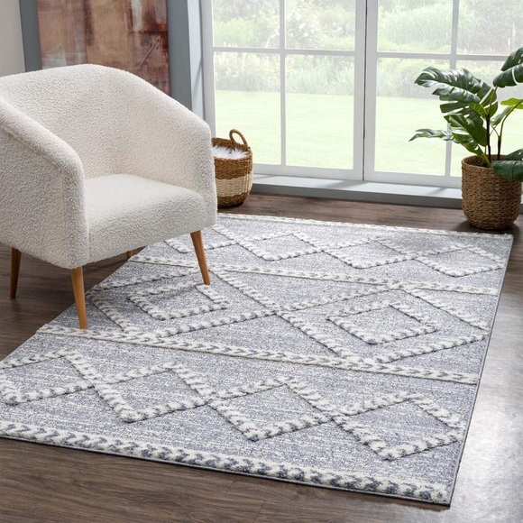 Carpet City Hochflor-Teppich »Focus«, rechteckig, 20 mm Höhe, 3D-Optik, Boho-Stil, Wohnzimmer