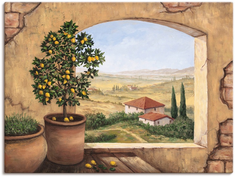 Artland Wandbild »Fenster in der Toskana«