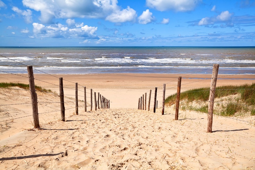 Papermoon Fototapete »Weg zum Sandstrand«, Vliestapete, hochwertiger Digitaldruck