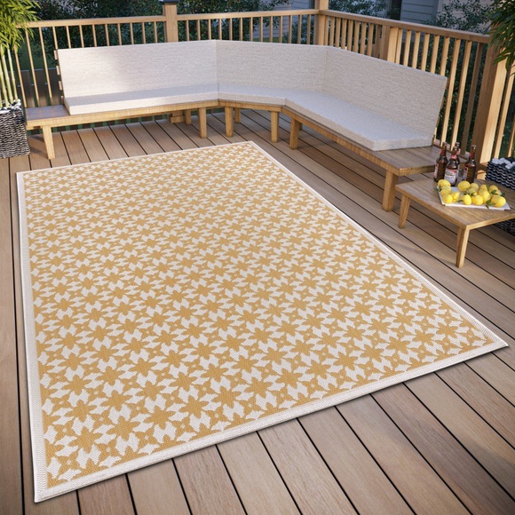 freundin Home Collection Teppich »Antonia«, rechteckig, In und Outdoor, Flachgewebe, wetterfest, pflegeleicht, robust