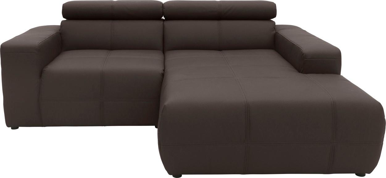 DOMO collection Ecksofa »Brandon«, Mit Kopfteilverstellung, auch in Leder