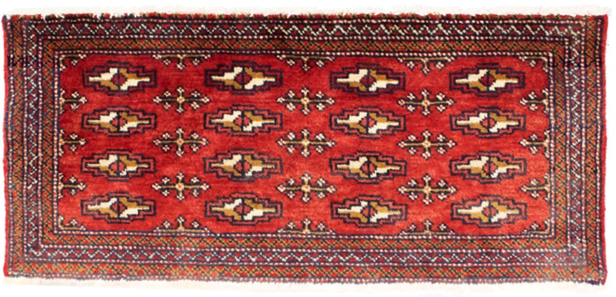 morgenland Wollteppich »Turkaman Teppich handgeknüpft rot«, rechteckig, 8 mm Höhe
