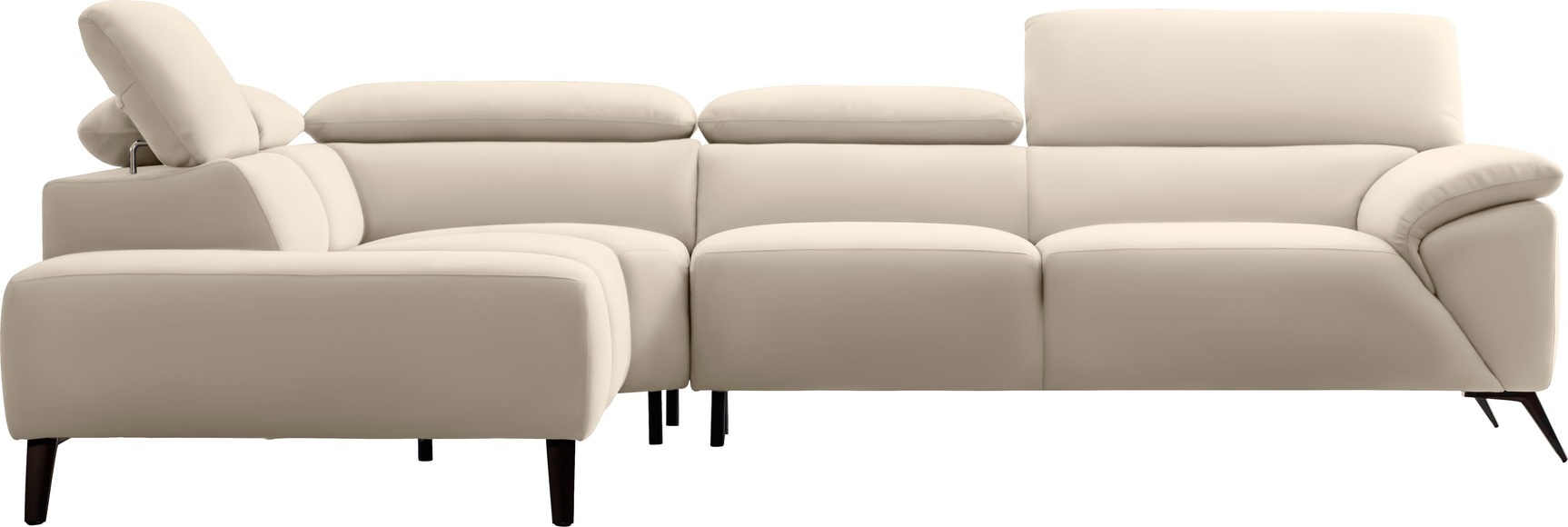 Nicoletti Home Ecksofa, Breite 287 cm, verstellbare Kopfstütze, Ottomane links oder rechts