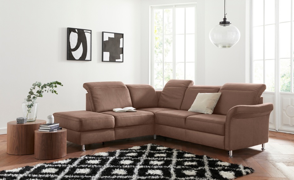 sit&more Ecksofa, inklusive Federkern, wahlweise mit Kopfteilverstellung, Bettfunktion und Stauraum