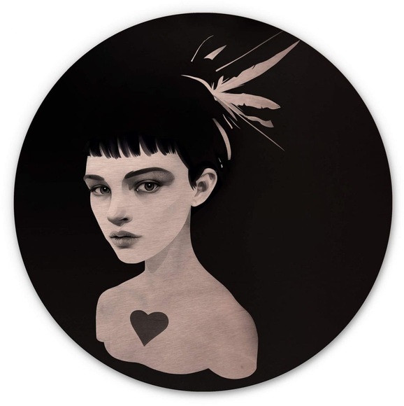 Wall-Art Metallbild »Lady Wandbild Herz Metallschild«
