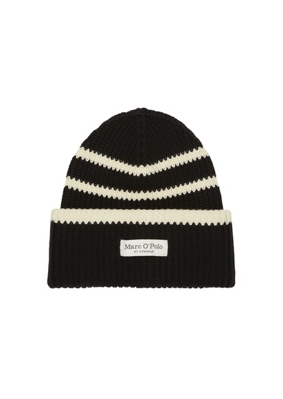 Gestreifte Strickmütze