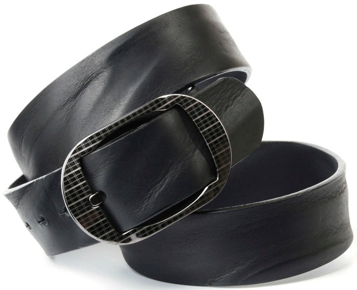 Anthoni Crown Vollleder Jeansgürtel in Schwarz