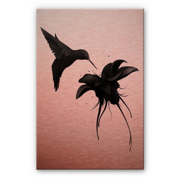 Wall-Art Metallbild »Kolibri Deko Vogel Metallschild«