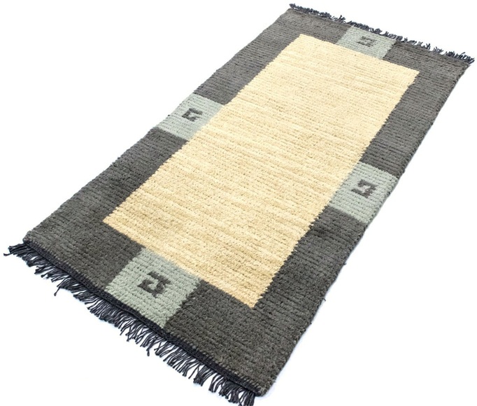 morgenland Wollteppich »Nepal Teppich handgeknüpft beige«, rechteckig, 18 mm Höhe, handgeknüpft