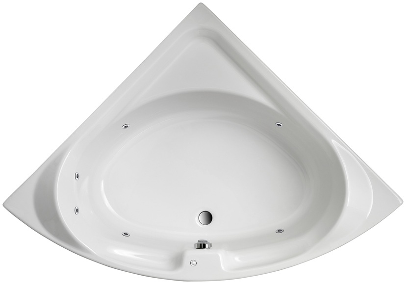 OTTOFOND Whirlpool-Badewanne »Laguna«, (Komplett-Set, 1 tlg.), Typ 1, chrom